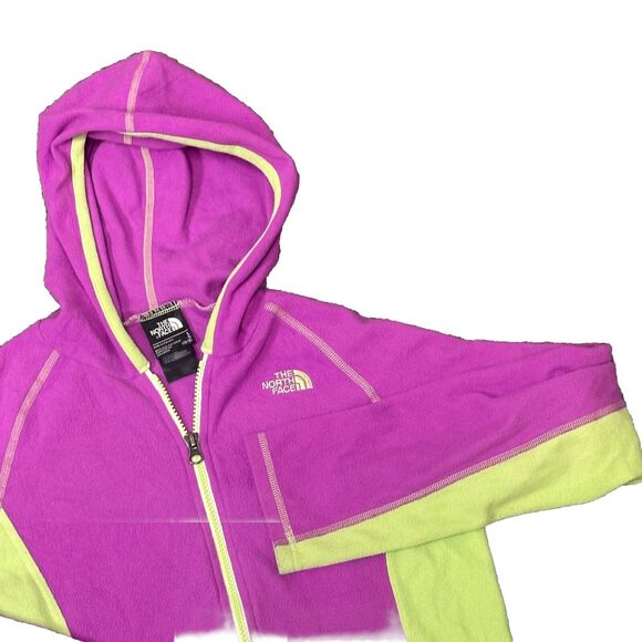 The North Face Full Zip Fleece Girls L 14-16 Colorblock Sweater Activewear - Picture 1 of 8